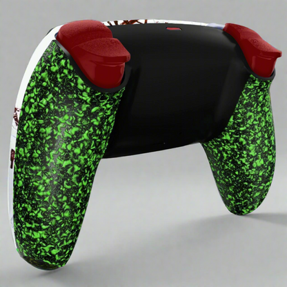 Rear vew of the GOAT laughing joker custom PS5 controller