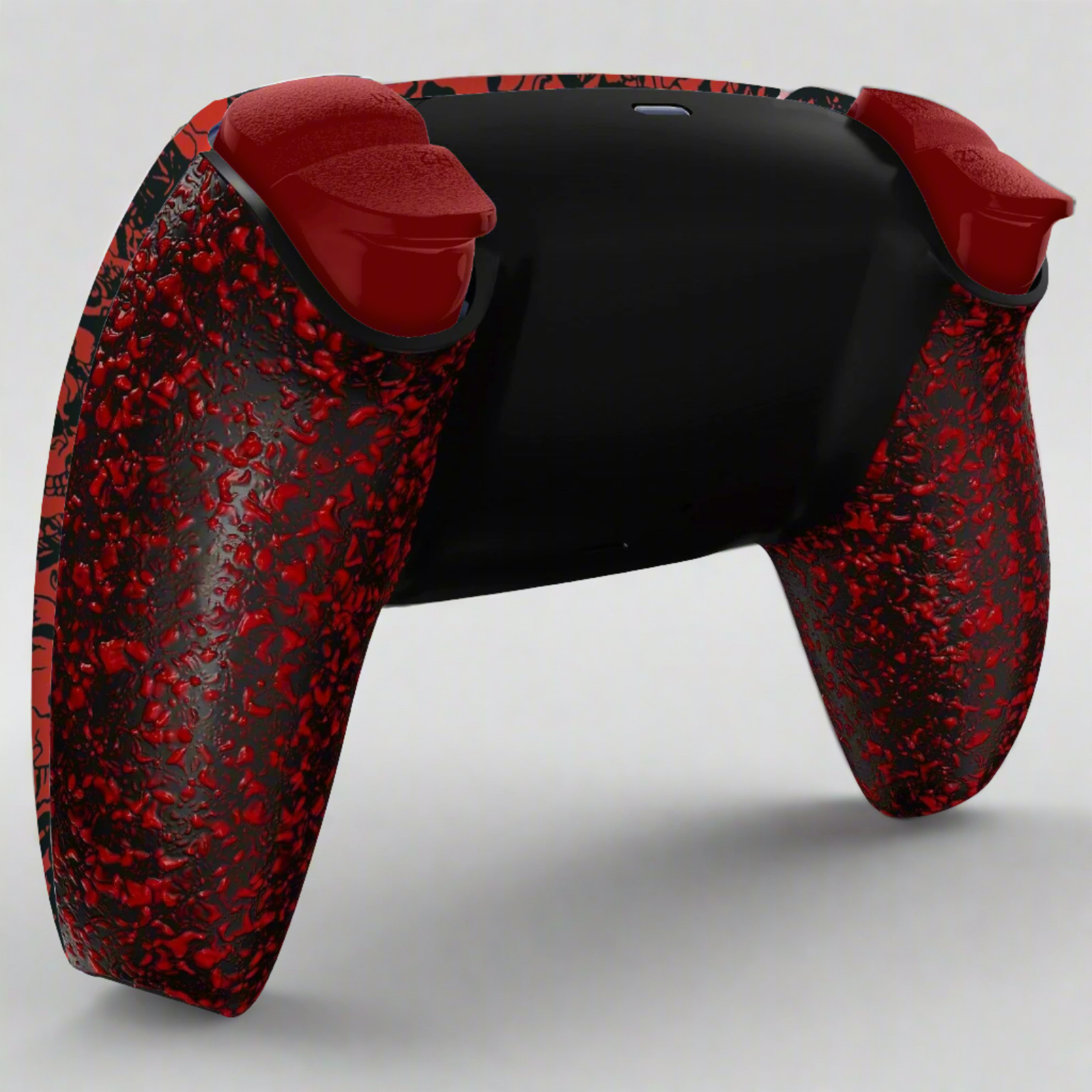 Rear view of the GOAT Red Skull Custom PS5 controller