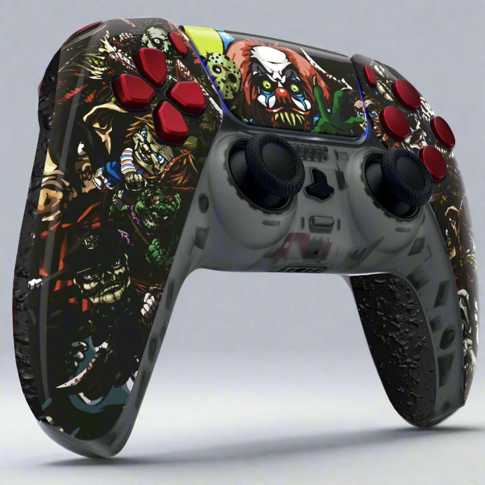 Front view of the GOAT Scary Party Custom PS5 controller