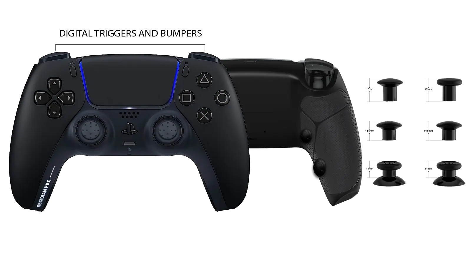 GOAT OBSIDIAN PRO Custom PS5 CONTROLLER  diagram