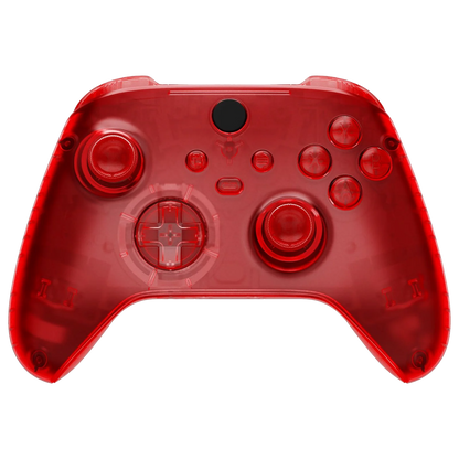 GOAT transparent red custom XBOX controller