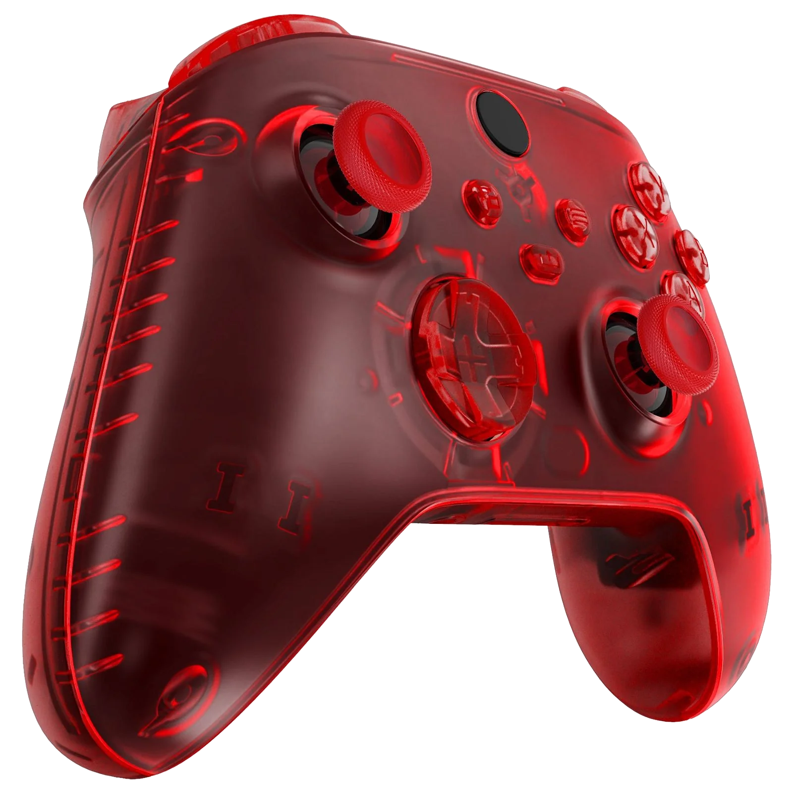 GOAT transparent red custom XBOX controller