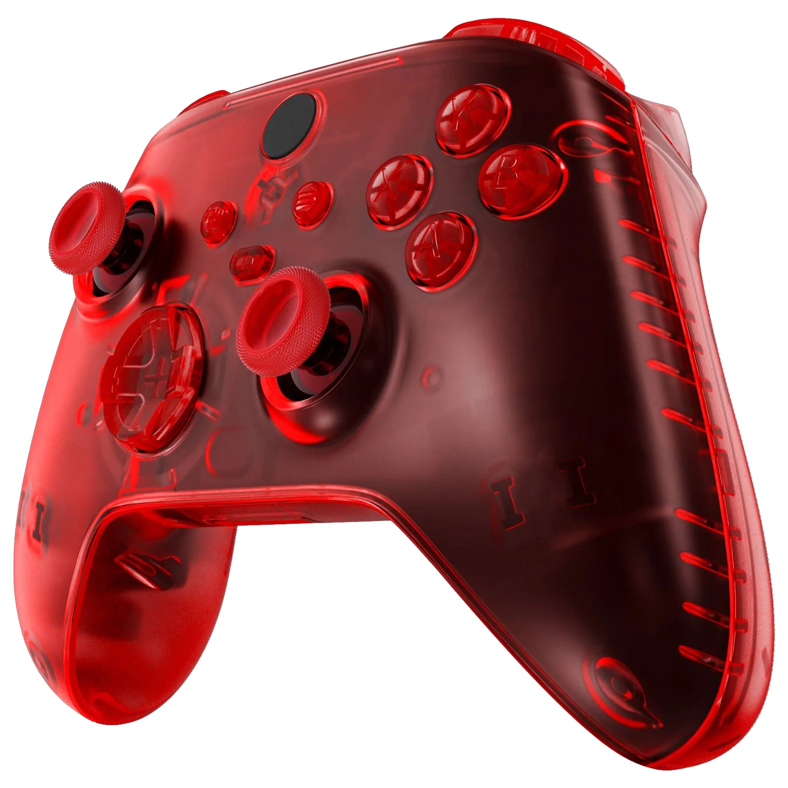 GOAT transparent red custom XBOX controller