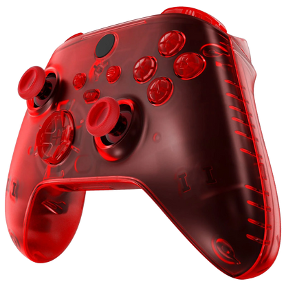 GOAT transparent red custom XBOX controller