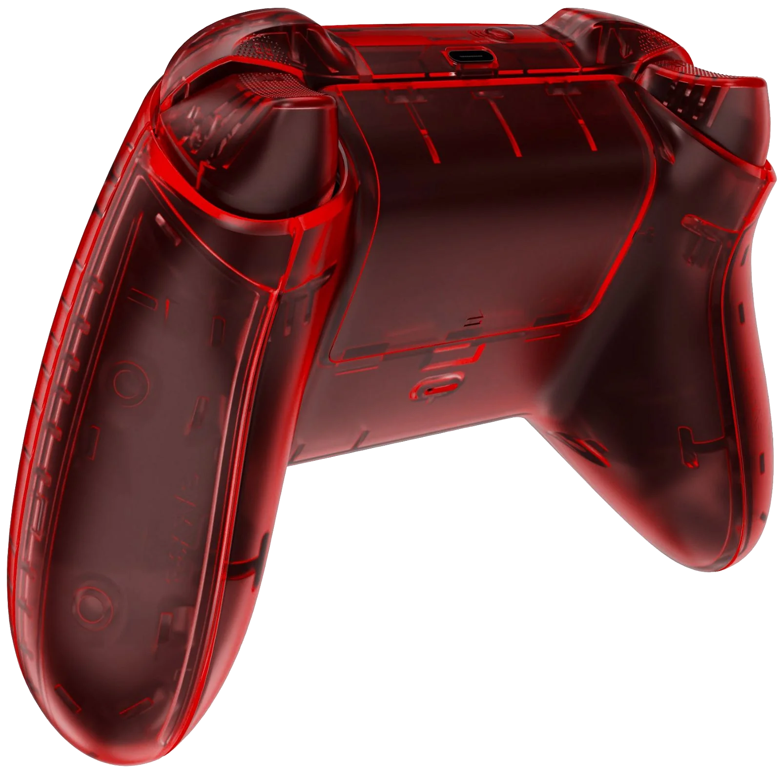 GOAT transparent red custom XBOX controller