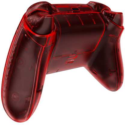 GOAT transparent red custom XBOX controller