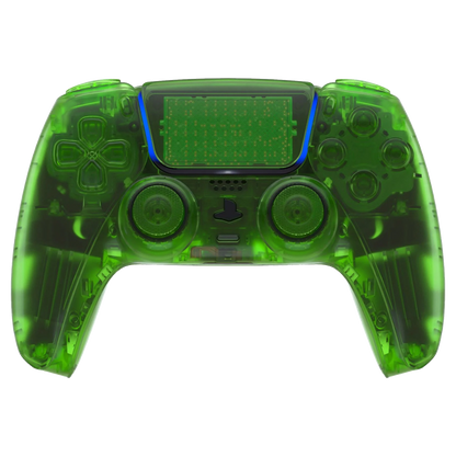 GOAT transparent green custom PS5 controller