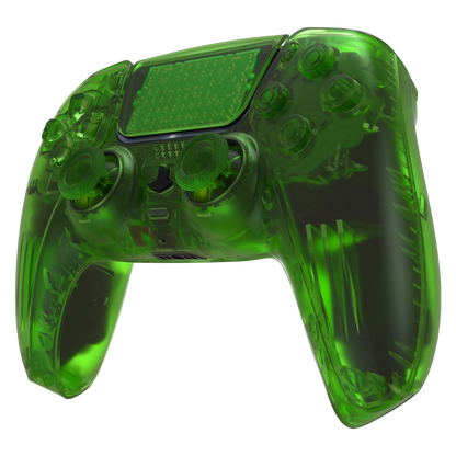 GOAT transparent green custom PS5 controller