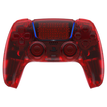 GOAT transparent red custom PS5 controller