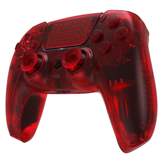 Transparent Red PlayStation 5 Controller