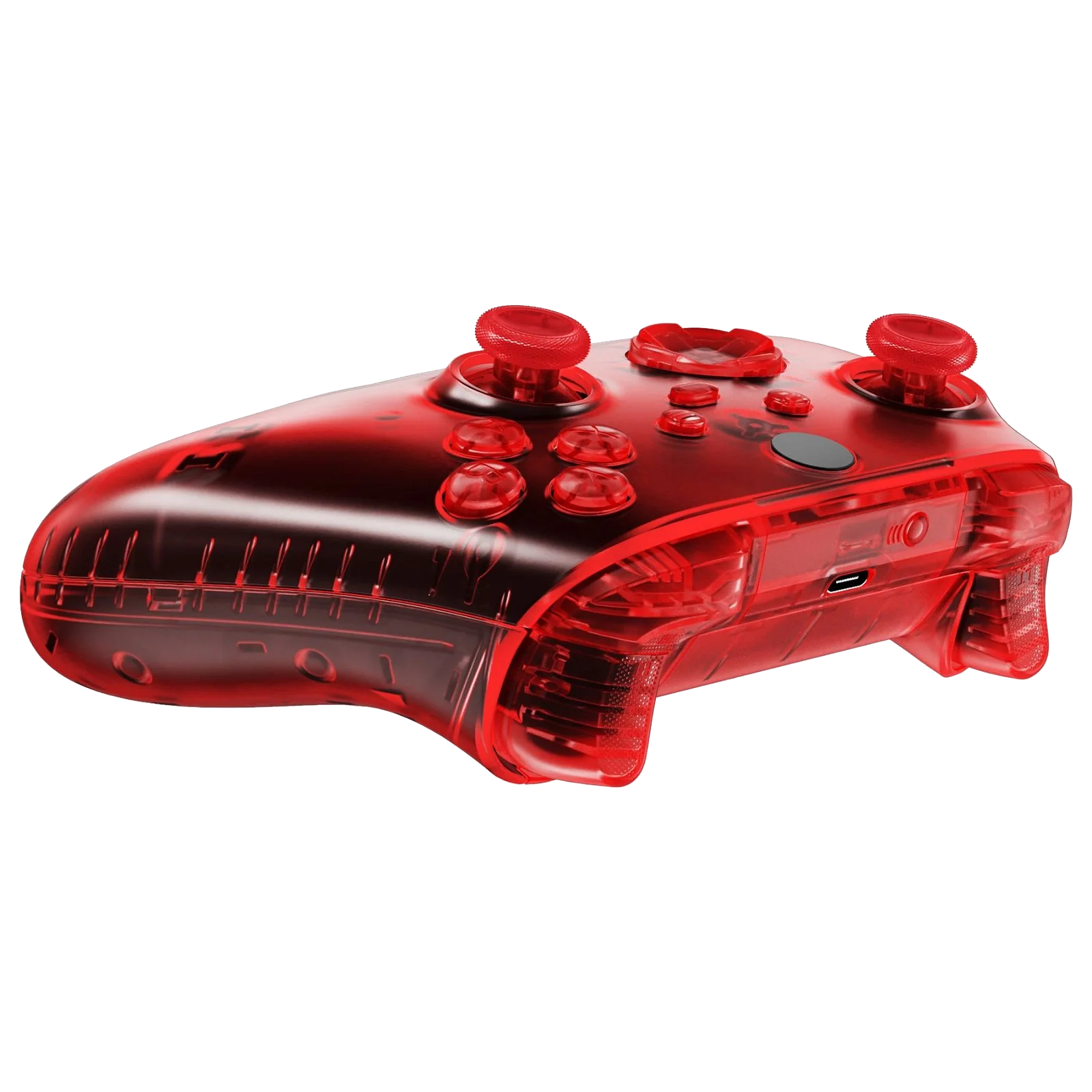 GOAT transparent red custom XBOX controller